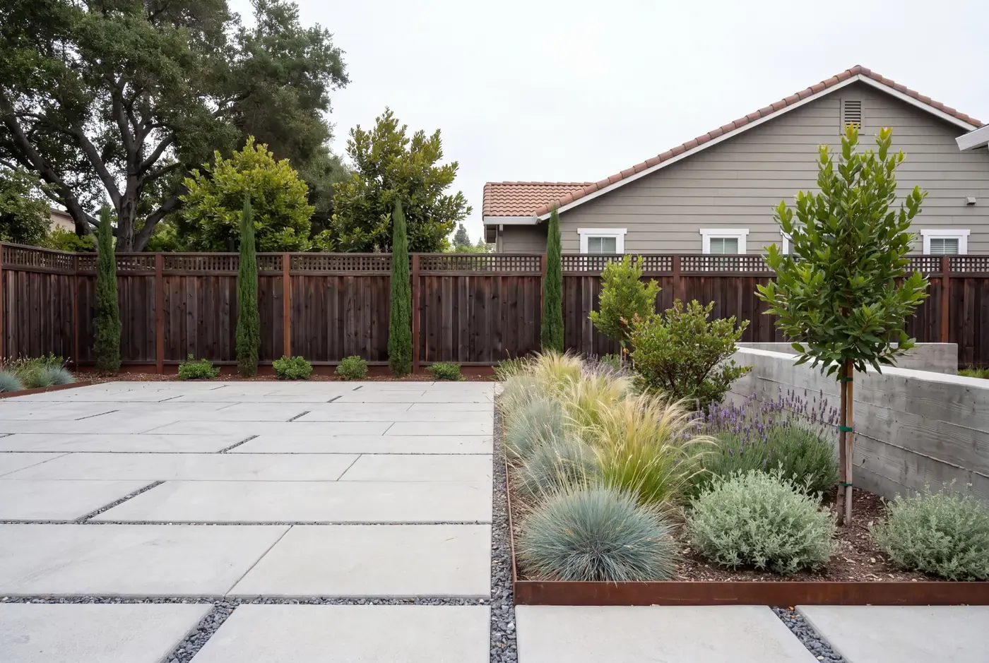 Clean maintained permeable paver joint aggregate in a residential driveway